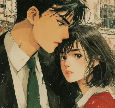 校园恋爱题材漫画封面